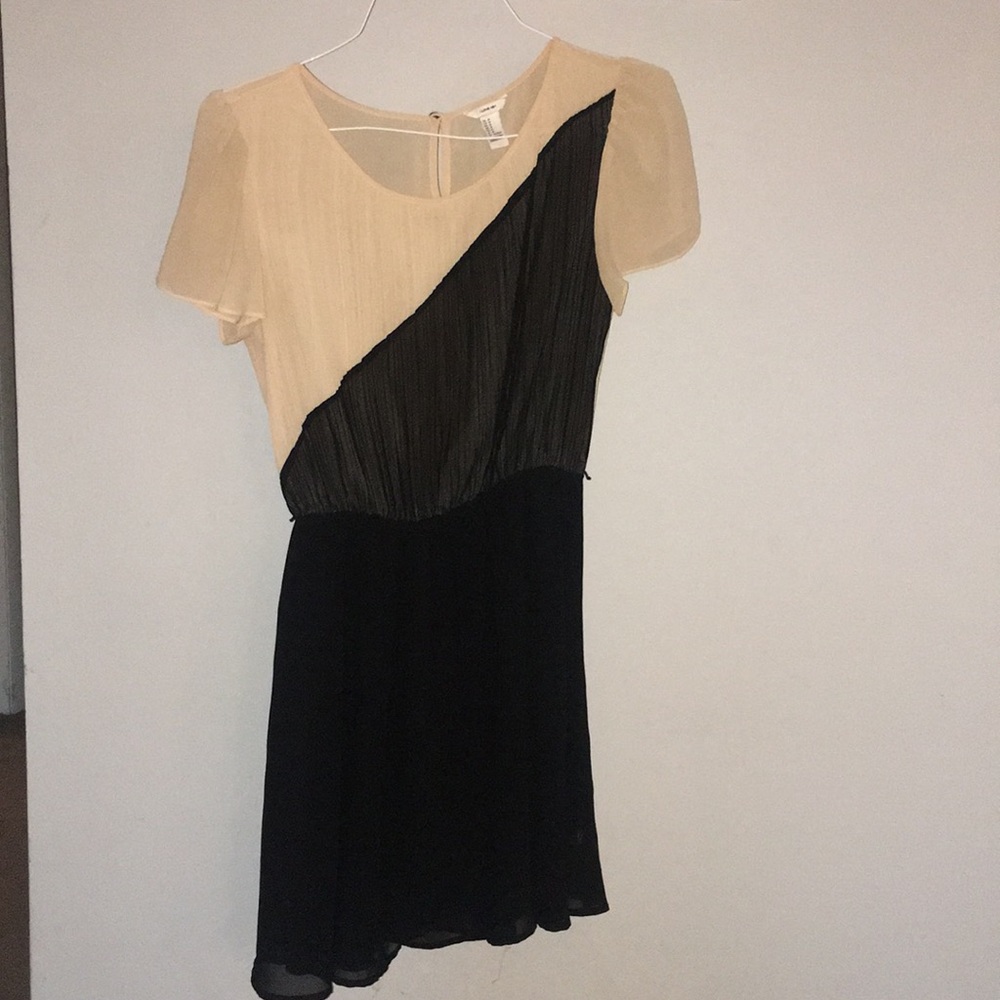 Nude/black dress